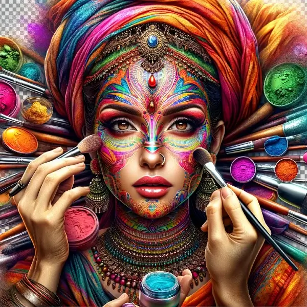 אינדיאנית איפור פנים: פסיפס צבעוני של אמנות, תרבות וזהות