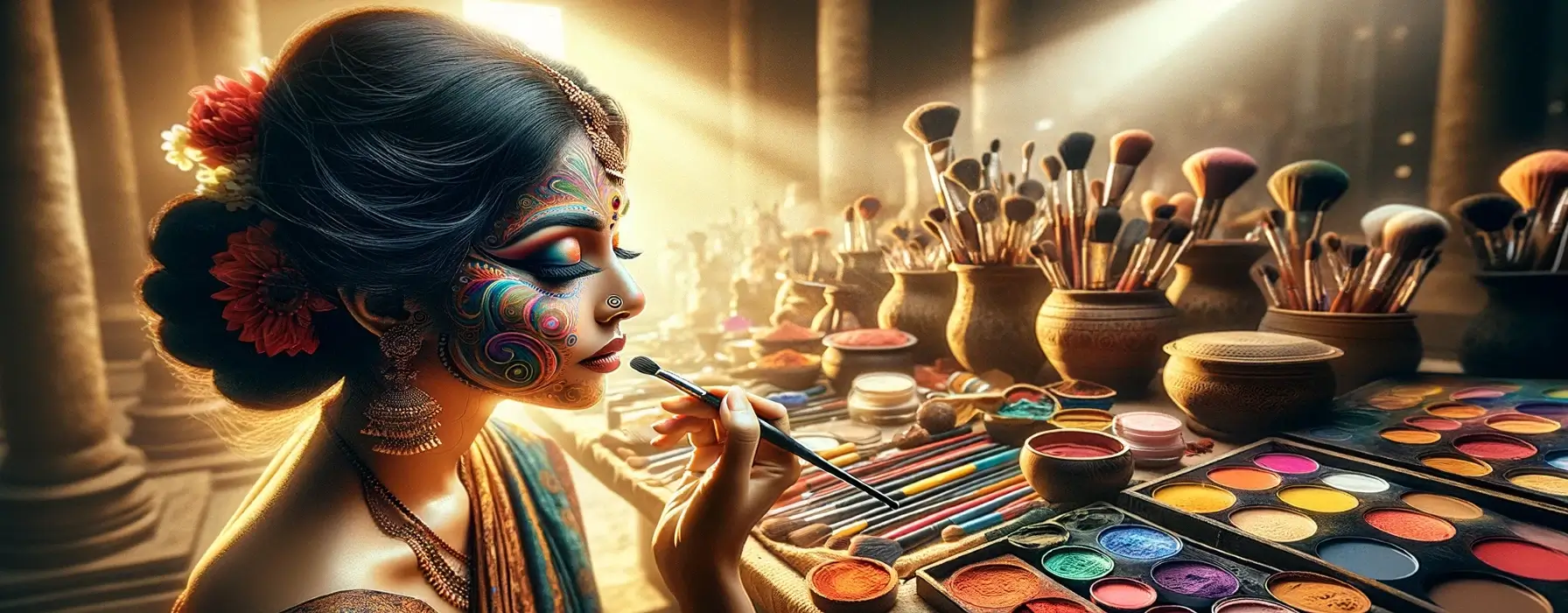 אינדיאנית איפור פנים