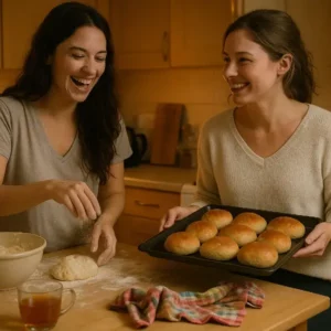 הפעם הראשונה שאפינו לחמניות – וזה יצא יותר טעים ממה שציפינו