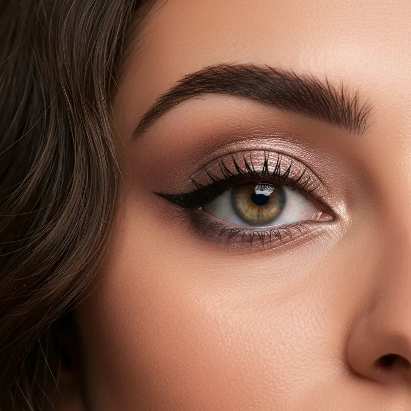 איפור ערב זוהר על עיניים מודגשות