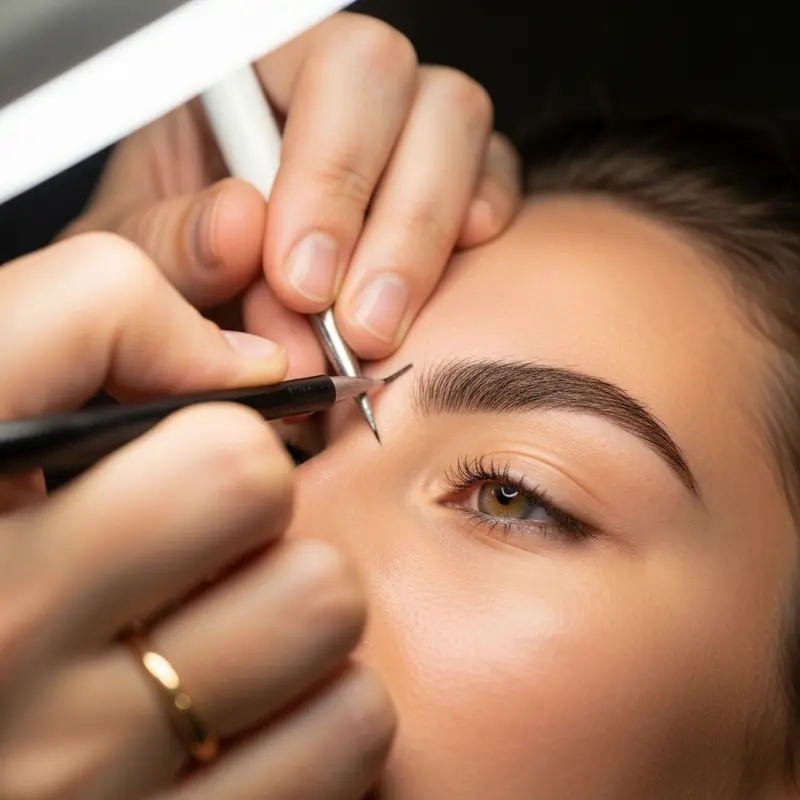 איפור קבוע בגבות בטכניקת מיקרובליידינג