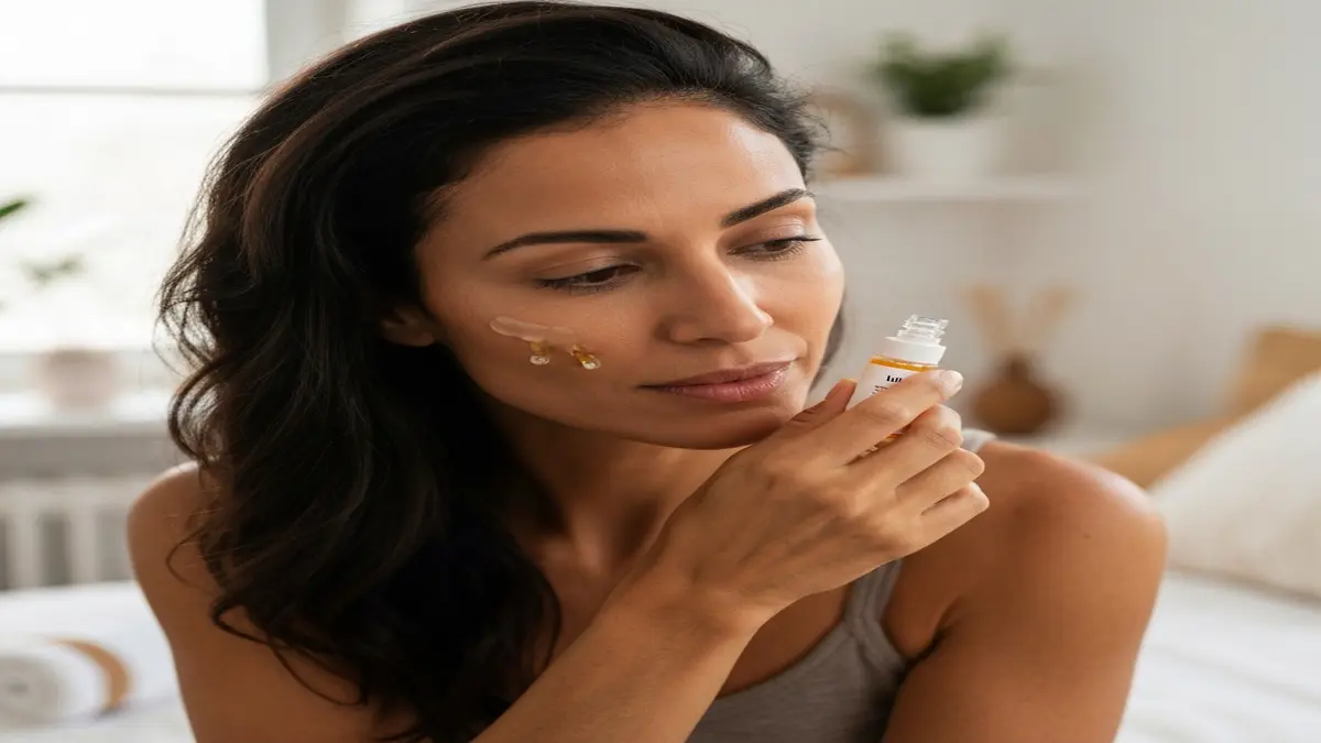 אישה ישראלית בת 30 מורחת סרום אנטי אייג'ינג