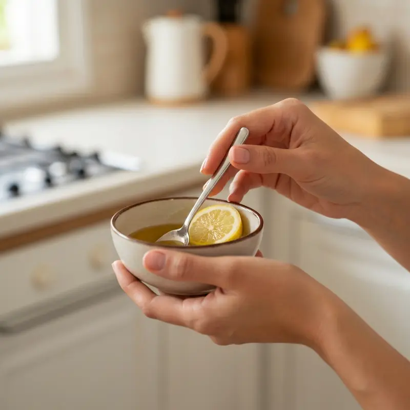 אישה ישראלית מורחת שמן ציפורניים טבעי