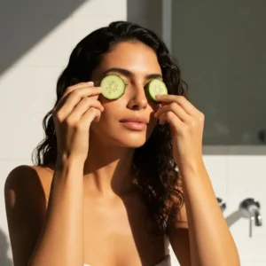 קומפרסים טבעיים להורדת נפיחות סביב העיניים