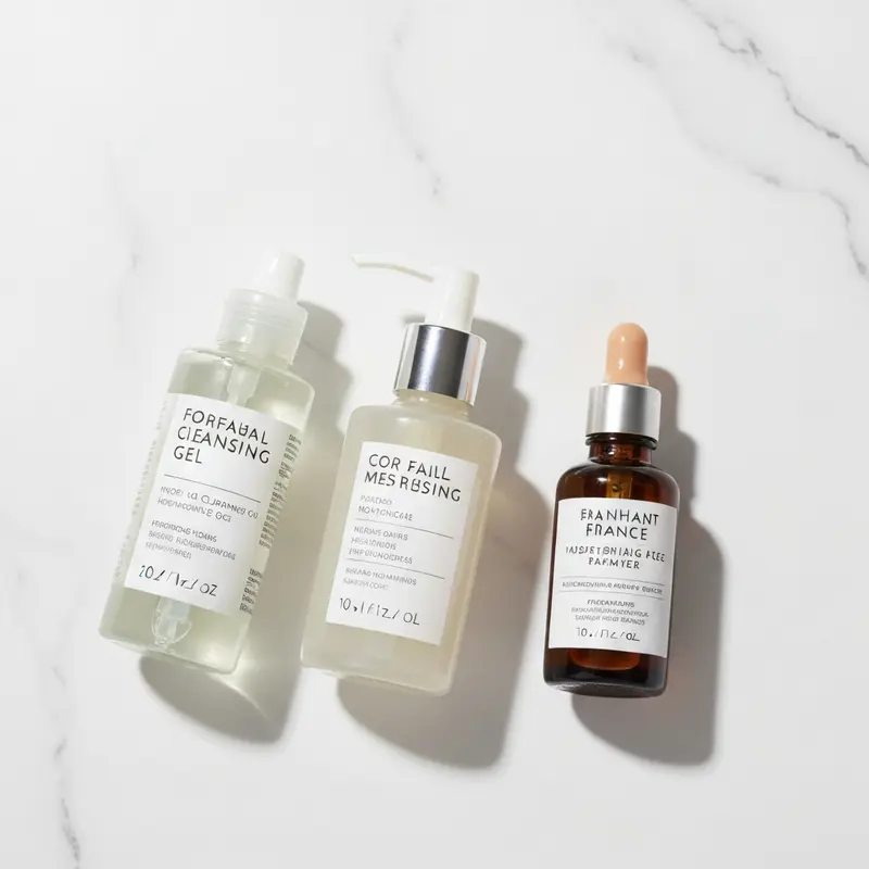 בקבוק הגנה מחום לשיער על מדף טיפוח