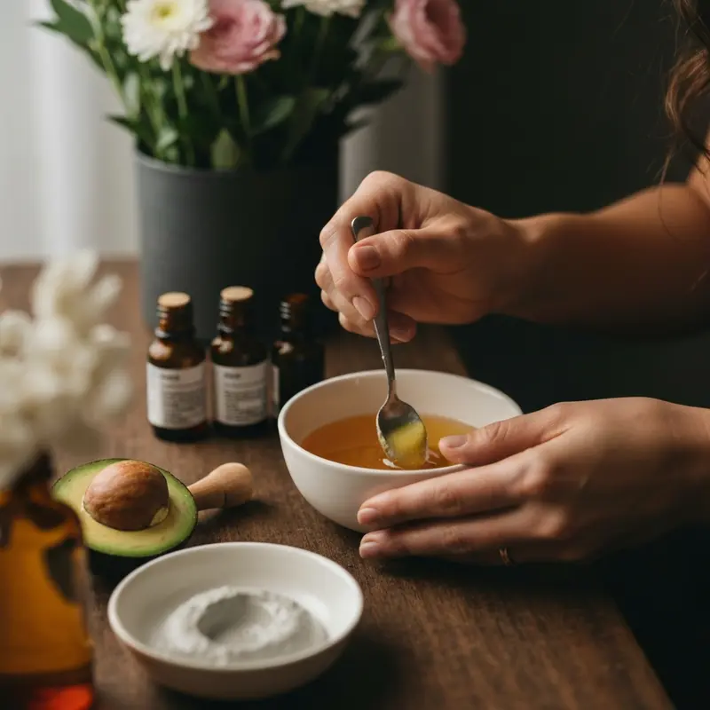 הכנת מסכת פנים טבעית ליום ספא