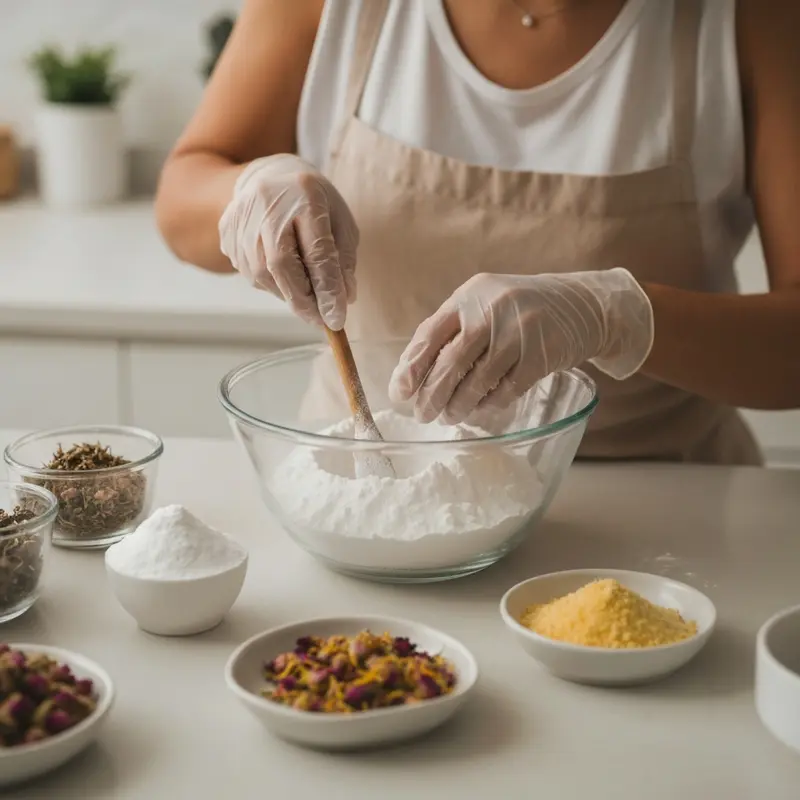 ידיים ישראליות מכינות פצצות אמבטיה DIY