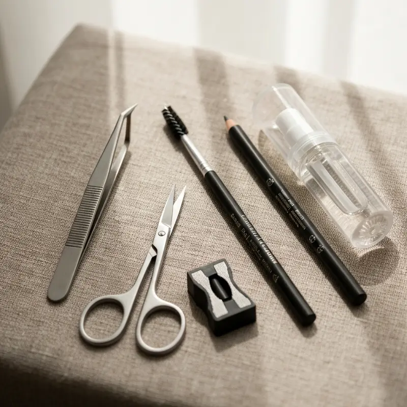 כלי עיצוב גבות ביתיים למראה טבעי