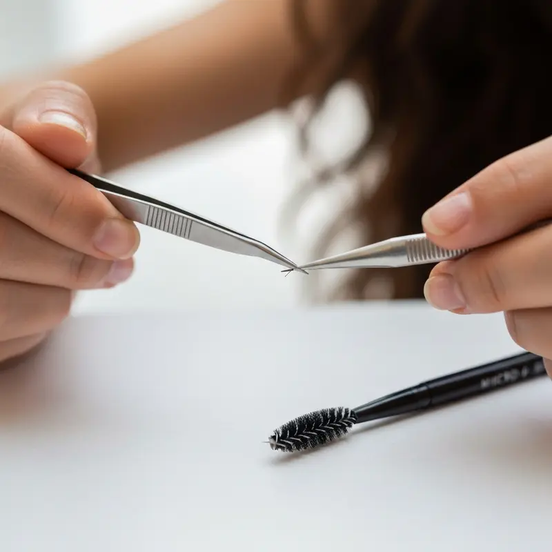 כלים לעיצוב גבות בבית עם פינצטה