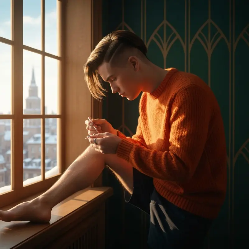 לק ציפורניים מטאלי לפדיקור חורפי