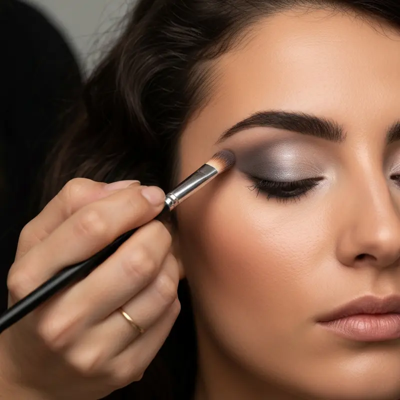 מברשות איפור ופלטת צלליות להנחת צלליות