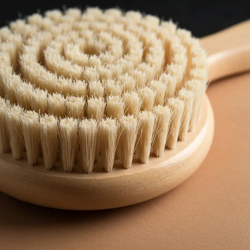 מברשת יבשה לעור מזיפים טבעיים