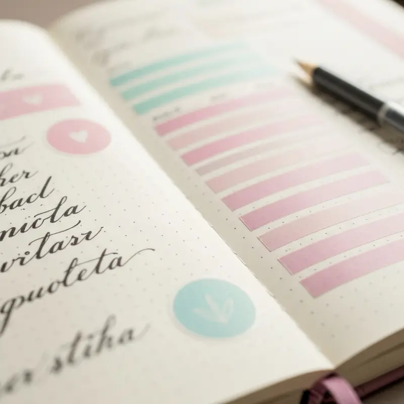 מדבקות מעוצבות ליומן של אישה מטופחת