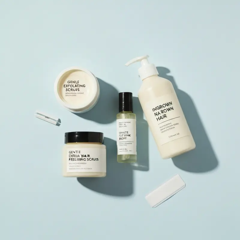 מוצרי טיפוח ופילינג לטיפול מניעת שיערות חודרניות