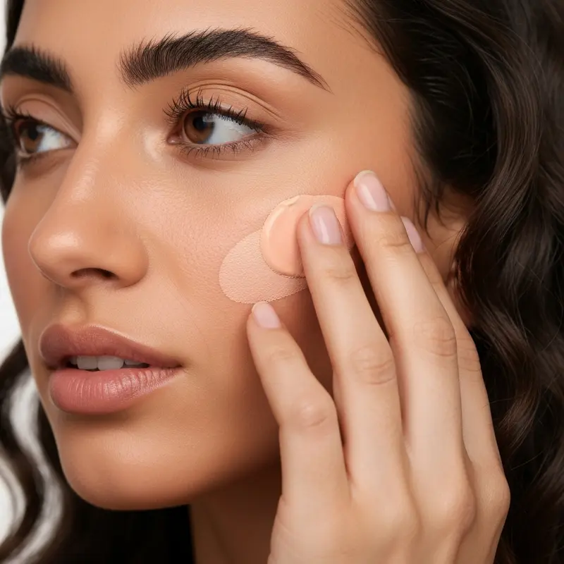 מריחת סומק קרם למראה איפור טבעי