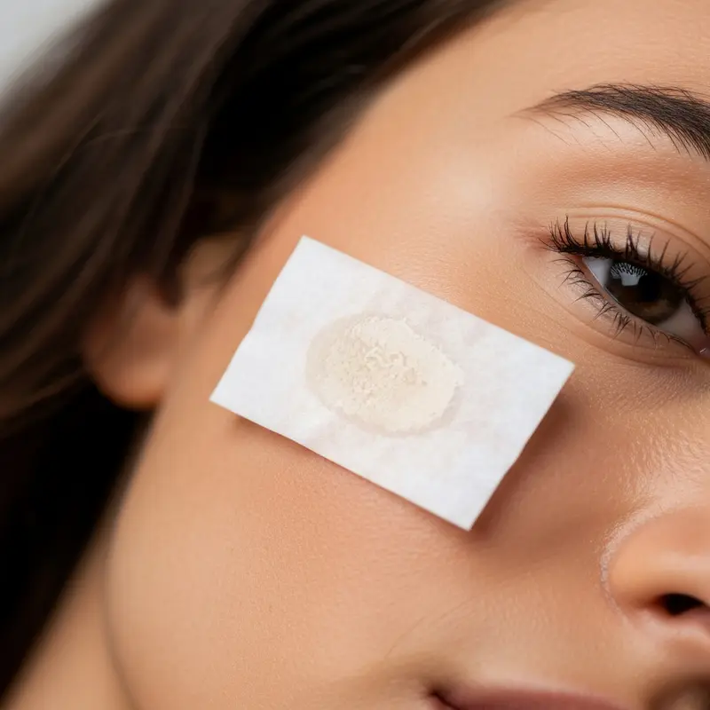 נייר סופג בודק סוג עור שמן