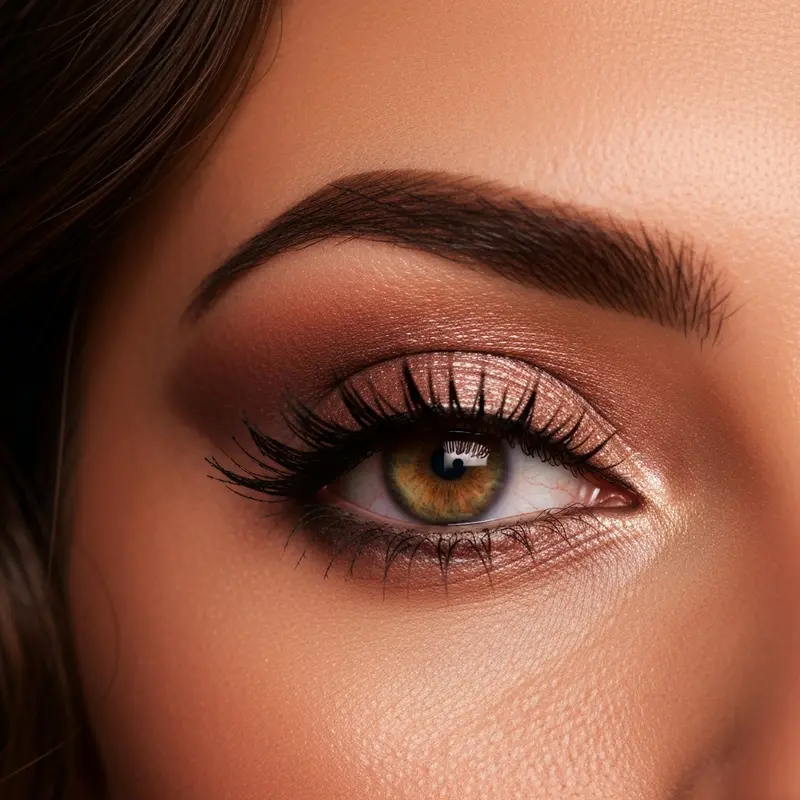 עיני אישה עם איפור ערב זוהר