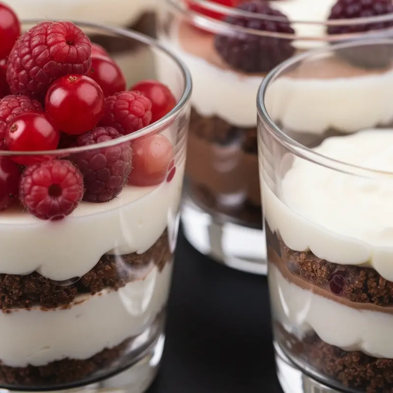 קינוחי כוסות מהירים בשכבות בצבעי פסטל