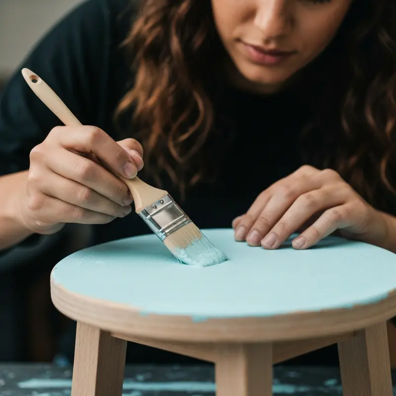 תהליך חידוש רהיטים בבית עם צבע גיר