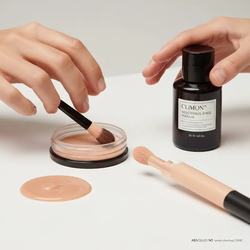 בקבוק סרום או קרם המכיל חומצה אזלאית על רקע נקי, מדגים מרקם עדין