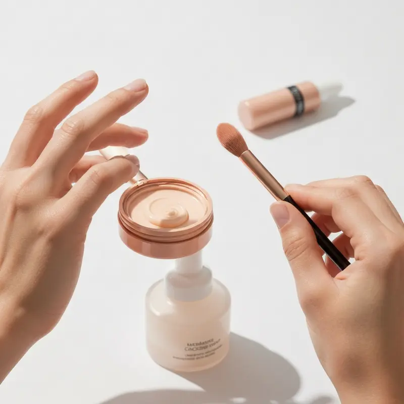 בקבוק סרום לחותי עם פיפטה על משטח שיש נקי, המסמל טיפול ממוקד לעור מיובש.