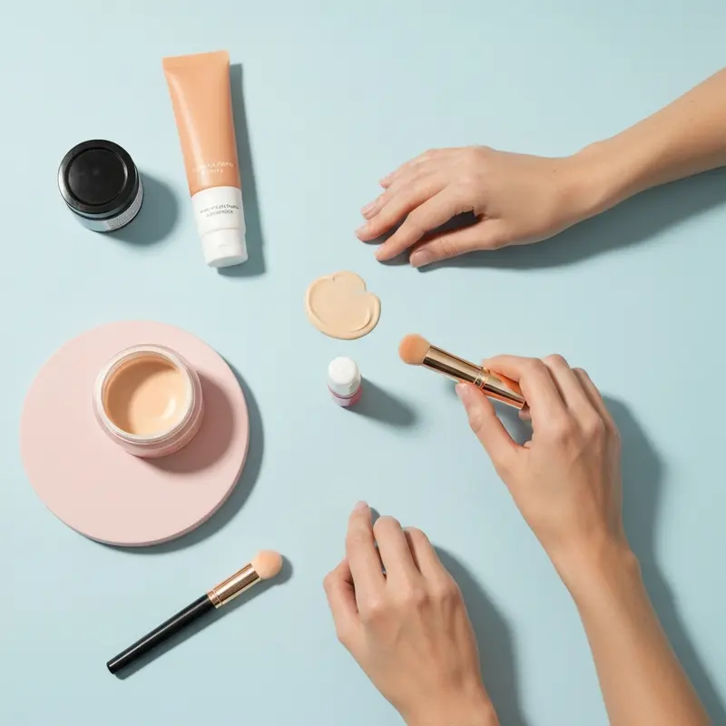 הדגמה עדינה של שימוש במסכת חימר על אזור ה-T בפנים.