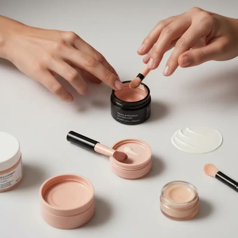 ידיים עדינות מסירות איפור עיניים בעזרת פד כותנה ולחיזוק ריסים, עם דגש על שגרת טיפוח נכונה.