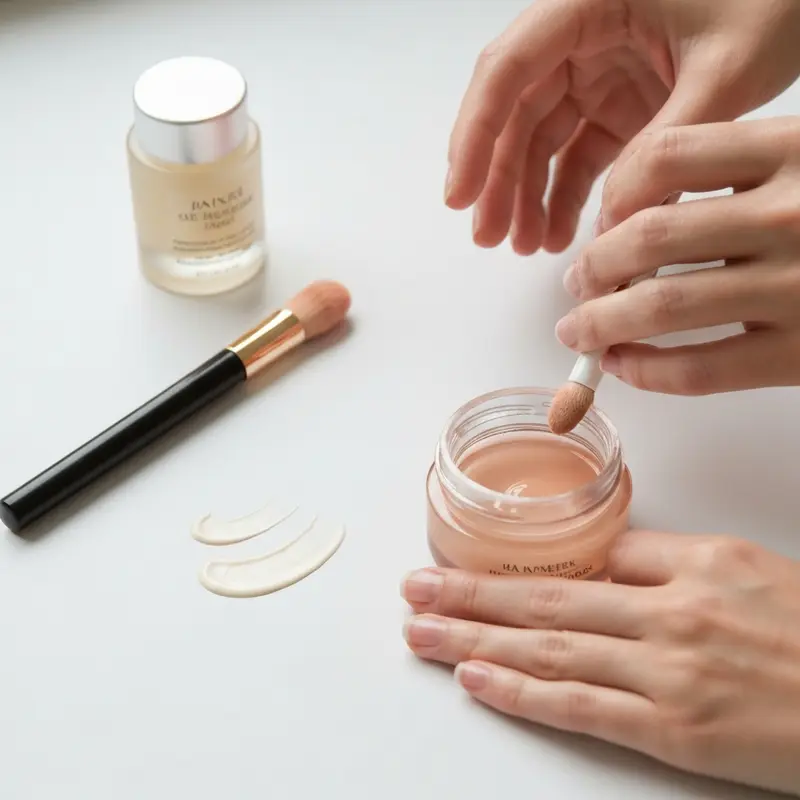 מברשות שיער וכלי טיפוח נקיים ומסודרים במגירה פתוחה, עם דגש על היגיינת הכלים