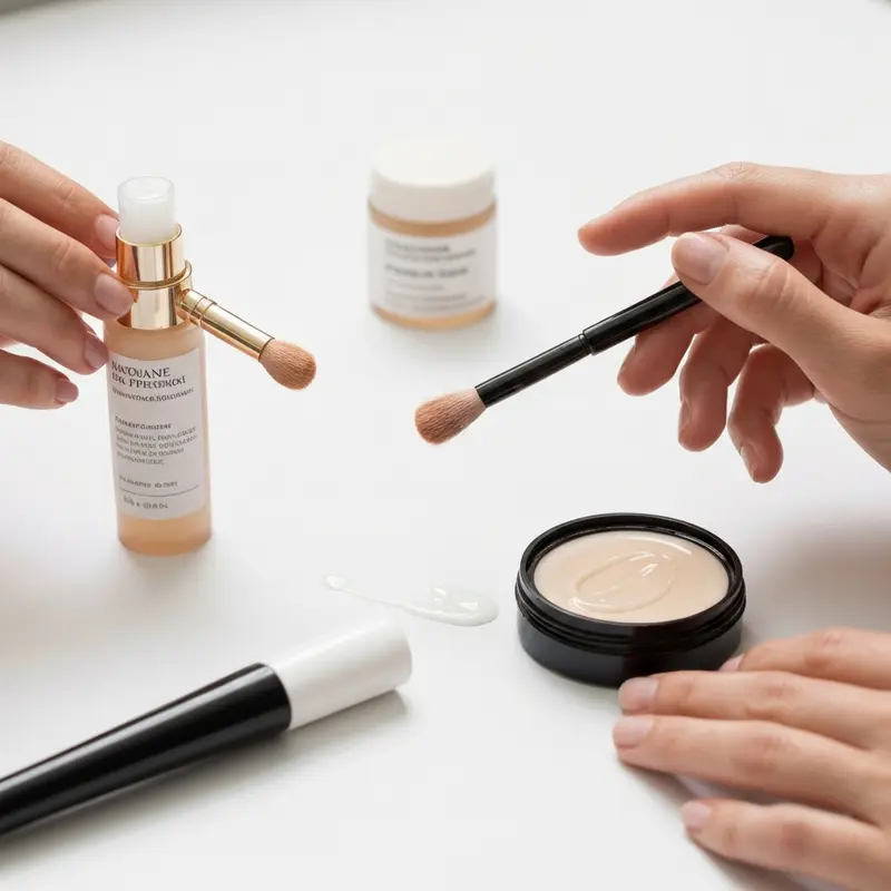 מברשת סומק איכותית עם סומק בגוון ורדרד-אפרסקי, מוכנה ליישום ליצירת מראה מורם.