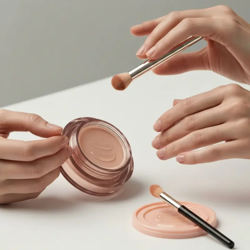 מוצרי טיפוח לציפורניים מחזקים על רקע נקי, הכוללים שמן ציפורניים וקרם ידיים, המסייעים בשיקום