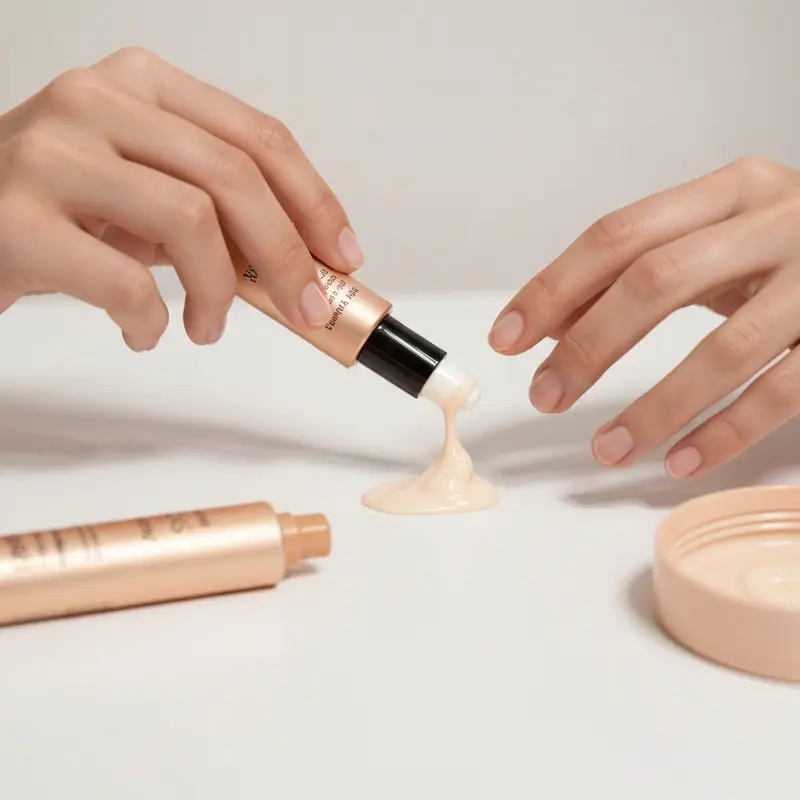 מריחת קרם הגנה עם SPF 50 על פנים מטופחות