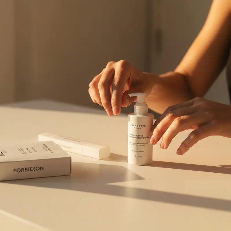 מריחת קרם לחות קליל על הפנים לקבלת מראה מאט