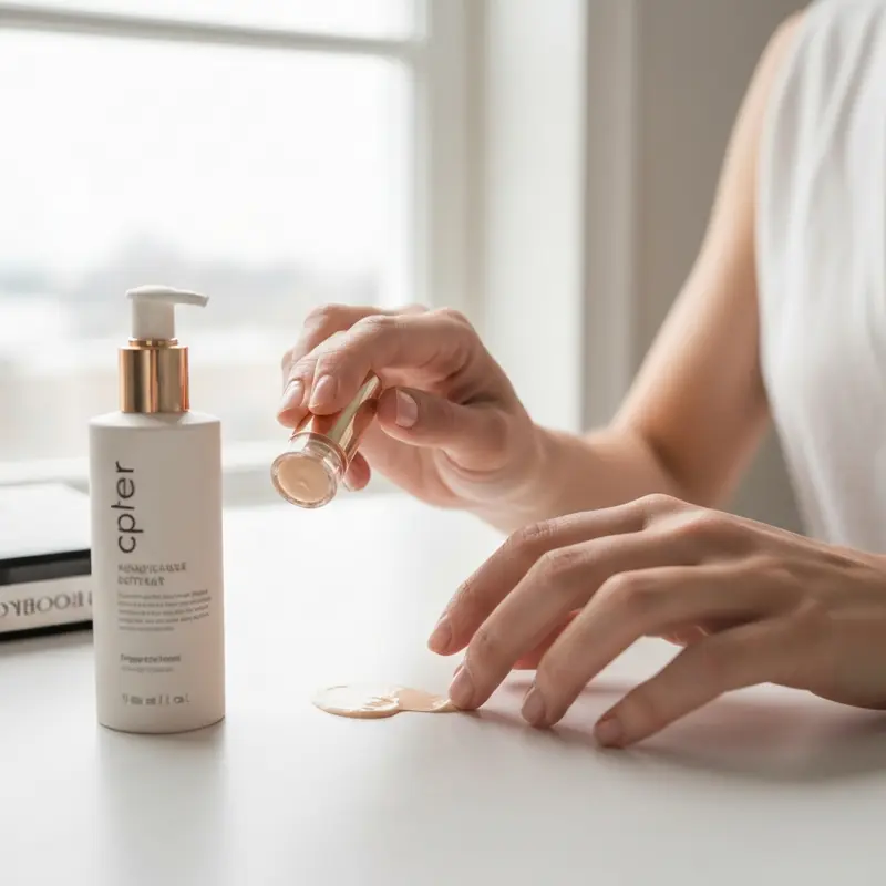 מרקם סרום ויטמין C לצד מרקם סרום ניאצינאמיד.