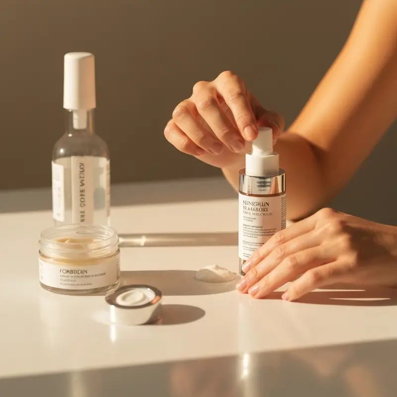 מרקם עדין של סרום לחות על רקע נקי, התאמת Skin Cycling לעור קיץ