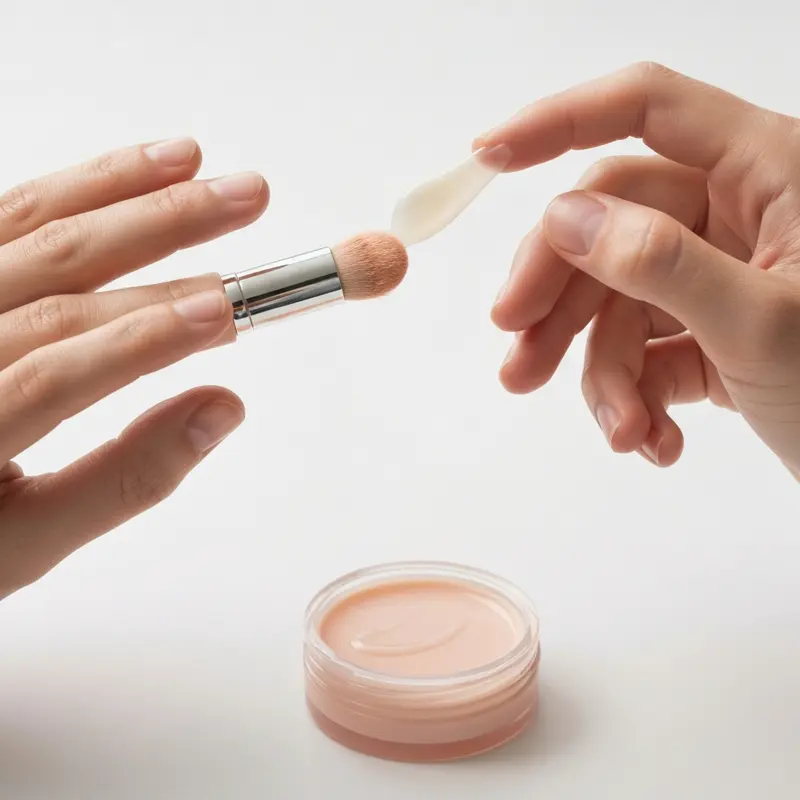 מרקם עדין של ציפית משי על עור פנים נקי