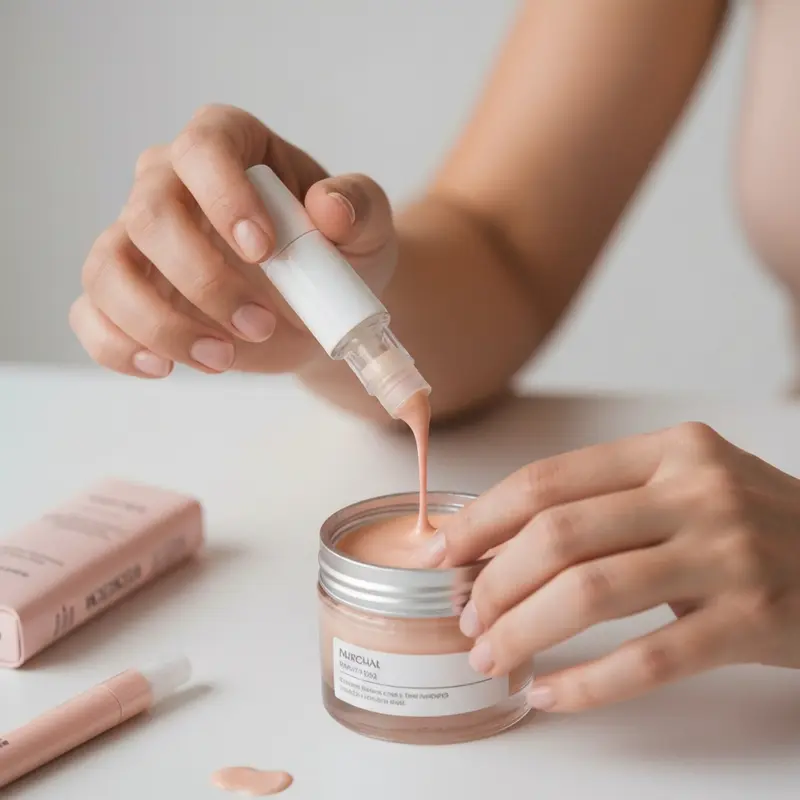 מרקם עדין של קרם לחות קליל לפנים