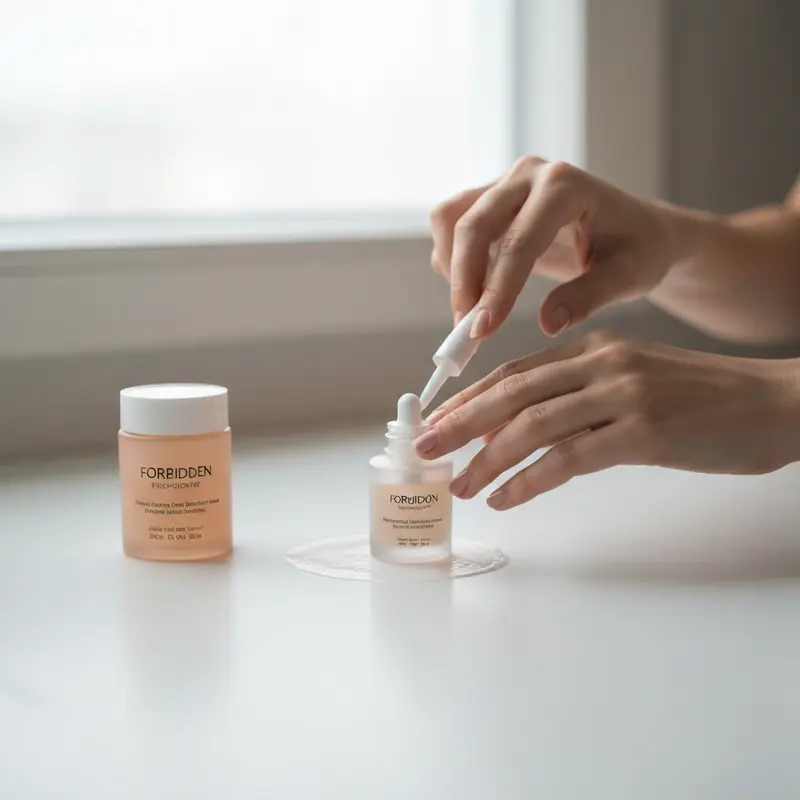 מרקם קרם לחות על עור נקי