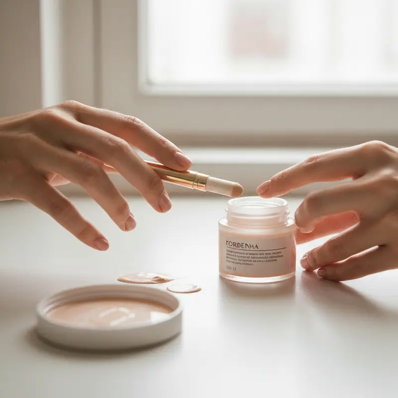 מרקם קרם לחות קליל ומרענן על גבי משטח נקי.
