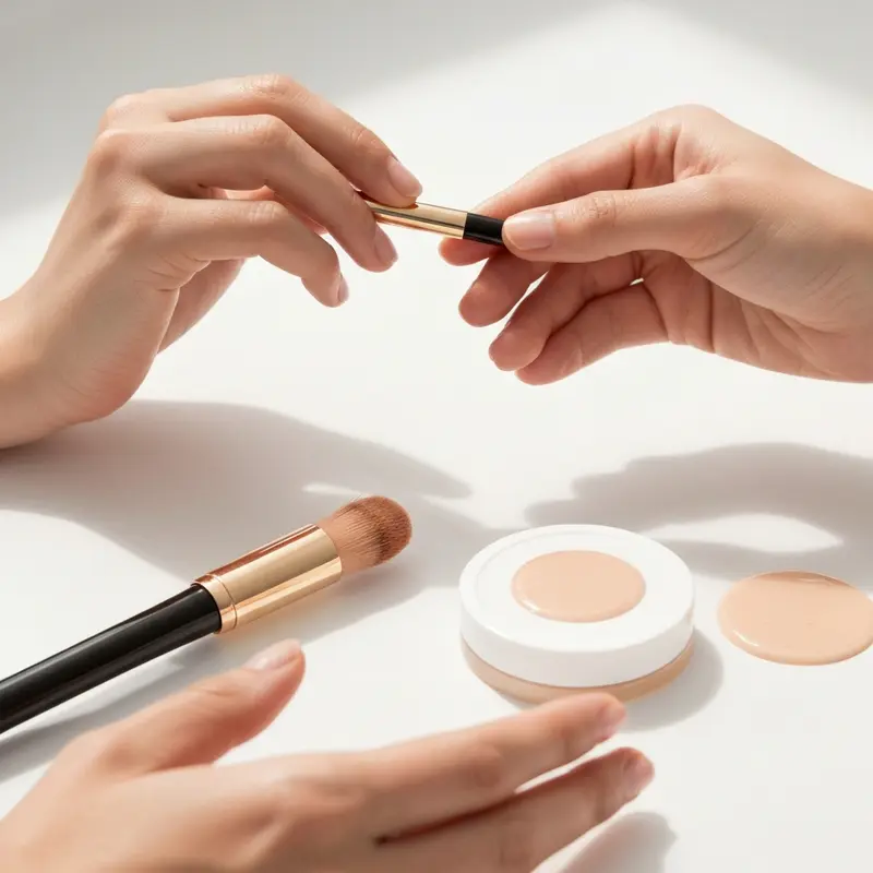 סט מוצרי טיפוח עדינים ואיכותיים על משטח שיש, מוקפים בפרחים לבנים עדינים, המסמלים רוגע בטיפוח.