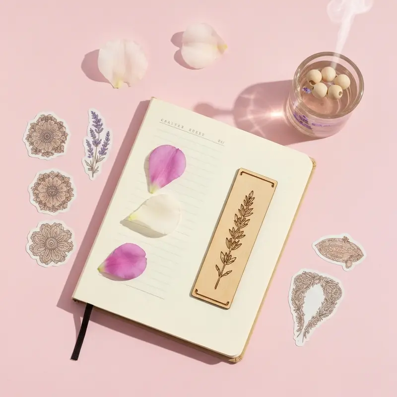 ערכת יומן ומדבקות מעוצבות לספא מיינדפולנס