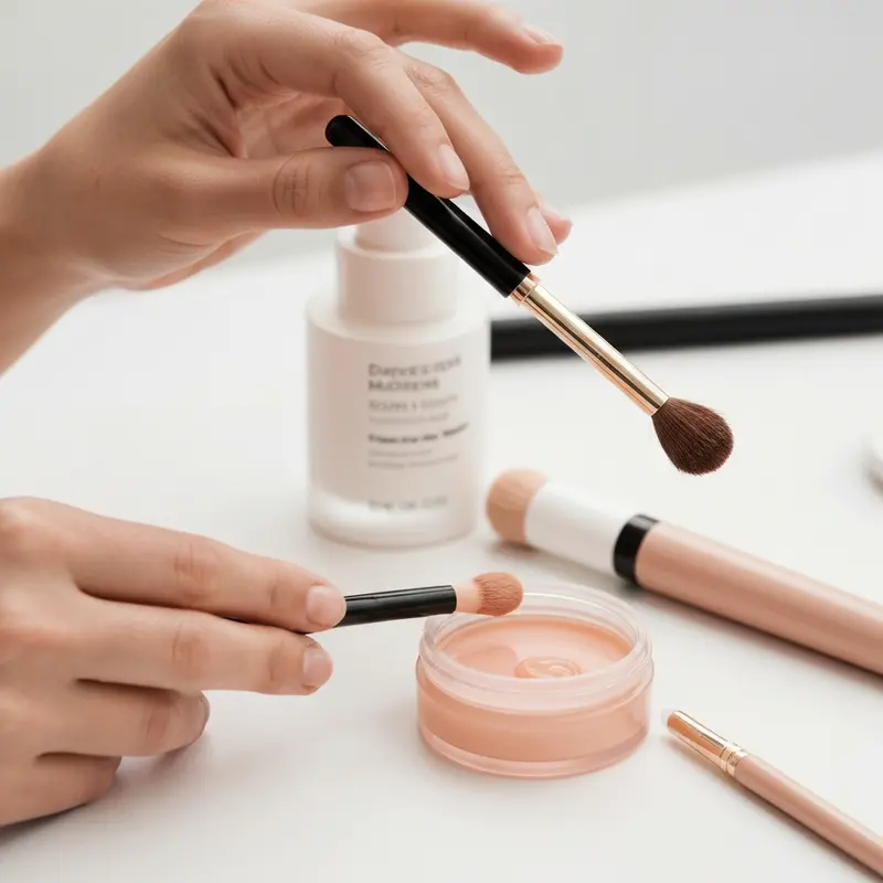 צנצנות ומוצרי טיפוח מינימליסטיים על מדף, מייצגים שגרת טיפוח מצומצמת ויעילה