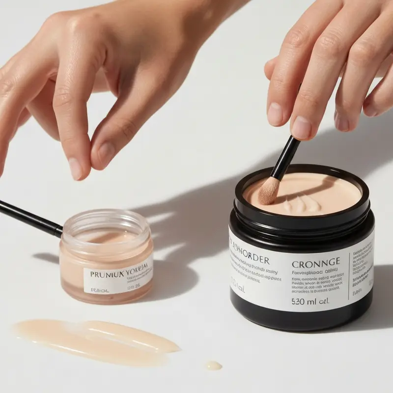 קלוז אפ על מדף עם מוצרי טיפוח שונים מסודרים בקופסאות אחסון סגורות, מוגנים מלחות ואור.