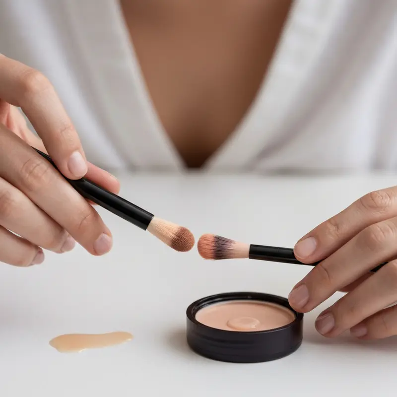 קלוז-אפ של מברשת גבות המורחת ג