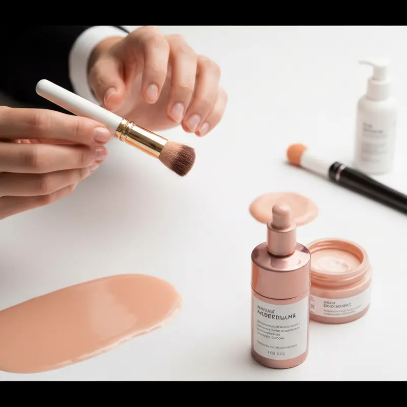 תקריב על אישה מיישמת סרום על צווארה בזמן שמירה על יציבה זקופה