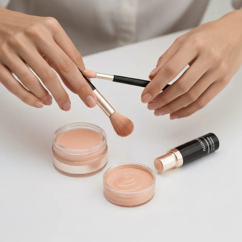 תקריב על בקבוק זכוכית יוקרתי המכיל מי פרחים, עם טיפות מים על העור המדגישות לחות והרעננות.