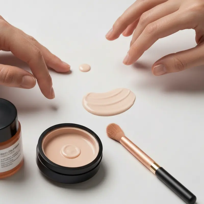 תקריב על ידיים של אישה המורחות שמן טיפוח על קרקפת נקייה, תוך התמקדות באצבעות המעסות בעדינות.