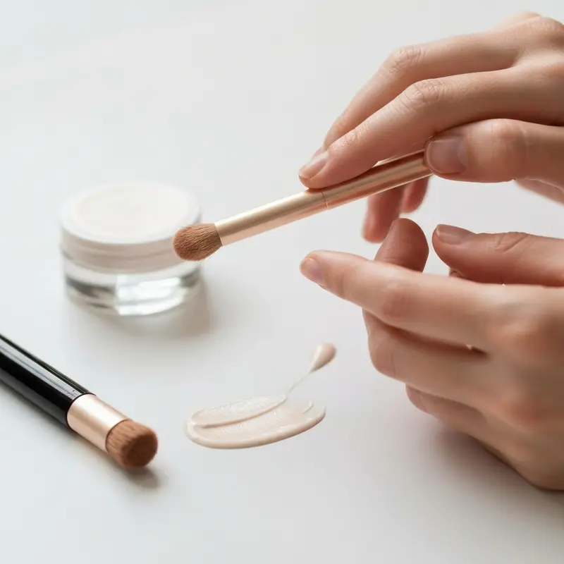 תקריב על סרום פפטידים בבקבוק יוקרתי על רקע בהיר, המדגיש את המרקם העדין והפרימיומי של המוצר.