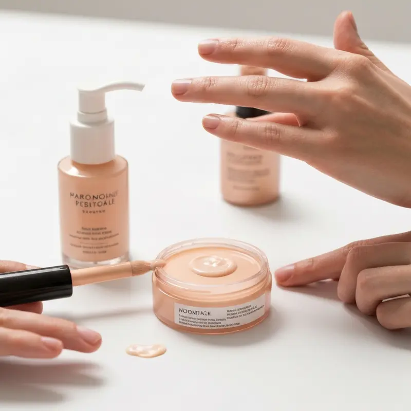 תקריב על שפתיים מלאות ולחות עם עור פנים במרקם אחיד וזוהר, המדגיש טיפוח הוליסטי.