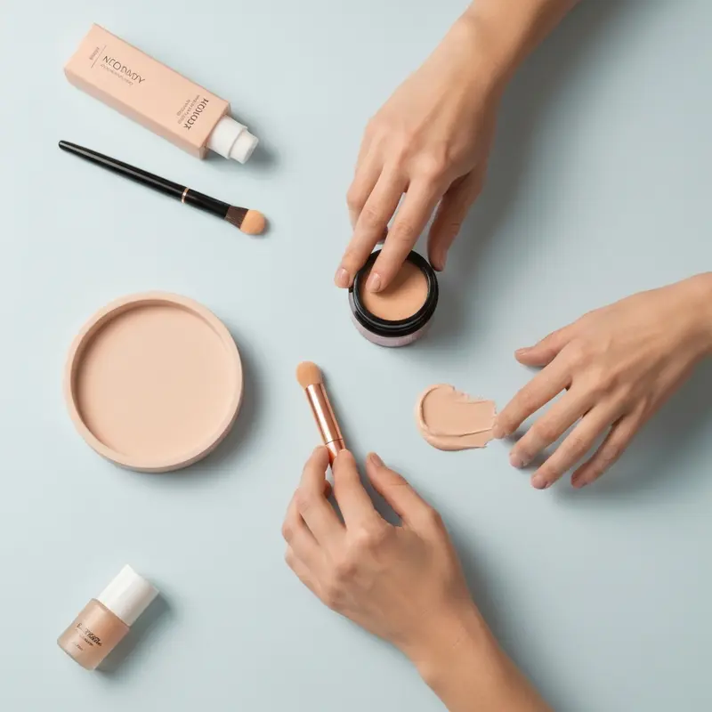 תקריב של בקבוקון סרום עם חומצה, מראה מרקם עדין.