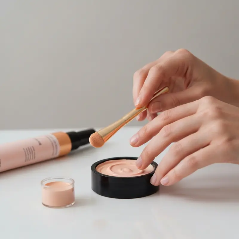 תקריב של טיפת סרום ויטמין C עדינה למריחה על עור רגיש